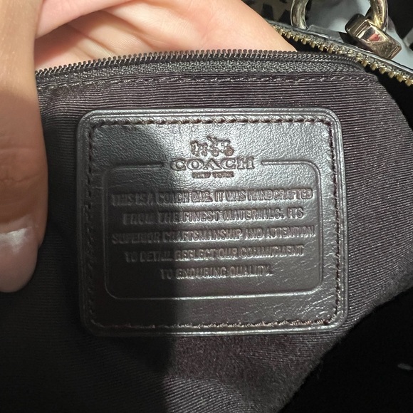 Coach Black and Brown Snakeskin Tote Bag